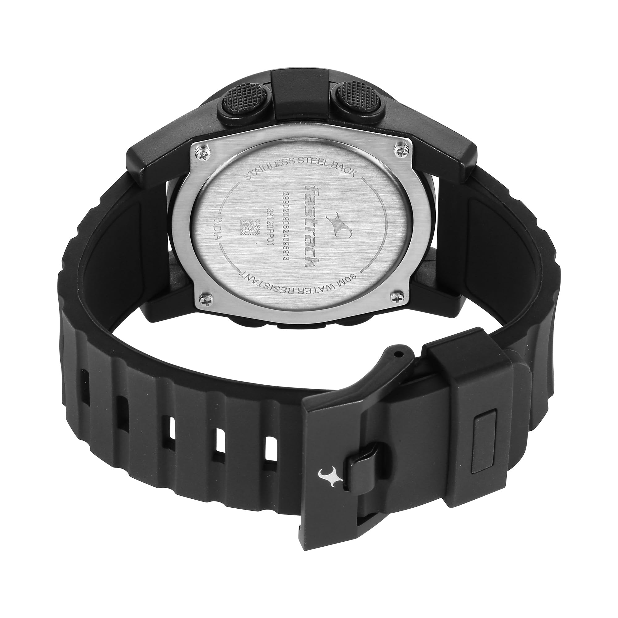 Fastrack StreetStyle Digital Black Dial Black Silicone Strap Watch